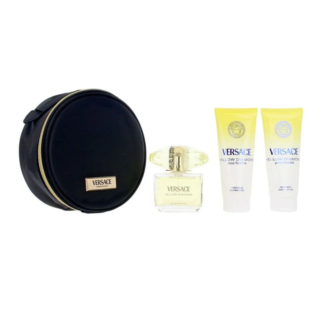 Set mit Damenparfüm Versace YELLOW DIAMOND 4 Stücke